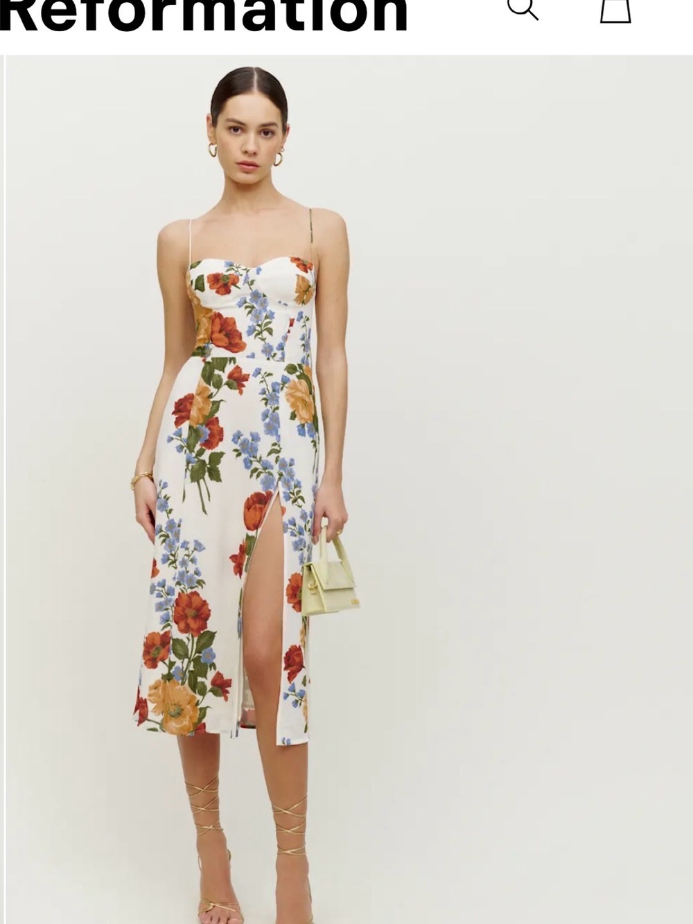 Reformation Juliette midi dress in Formosa floral print, sz 4P